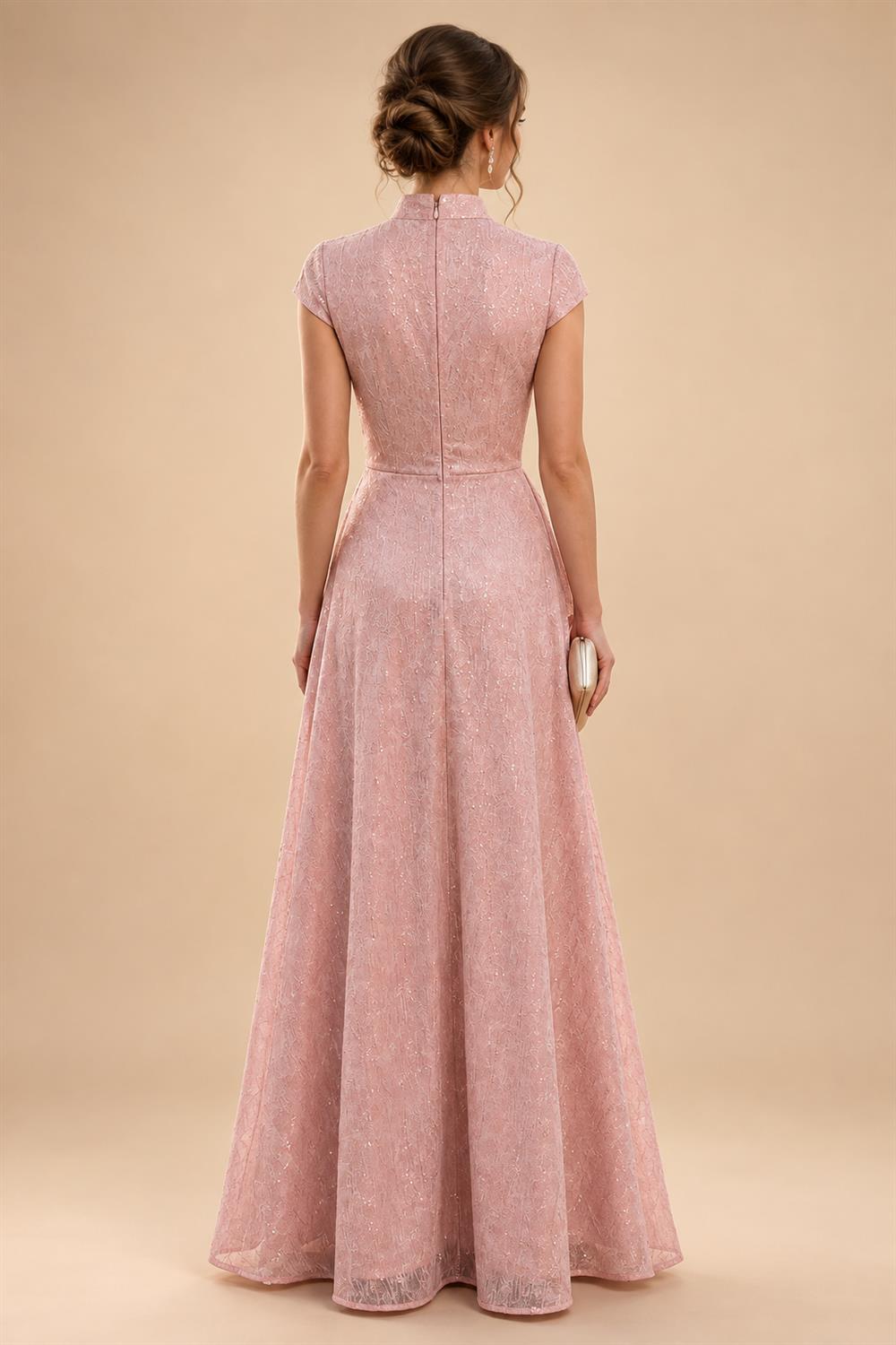 Chiffon A-Line/Princess Scoop Neck Floor-Length Mother of the Bride & Groom Dresses with Tiered Layers (SHI22501536)