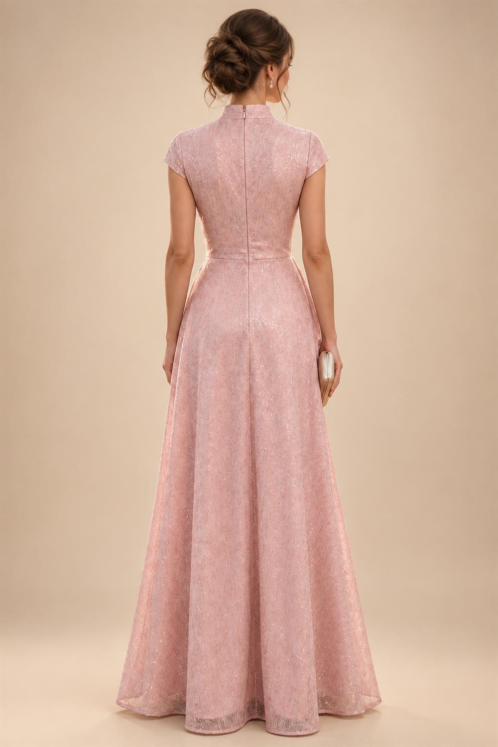 A-Line/Princess V-Neck Velvet Floor-Length Mother of the Bride & Groom Dresses with Ruched Waist (SHI22501614)