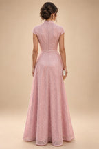 Floral Print A-Line/Princess Scoop Neck Tea-Length Mother of the Bride & Groom Dresses with Tiered Layers & Ruched Waist (SHI22501120)
