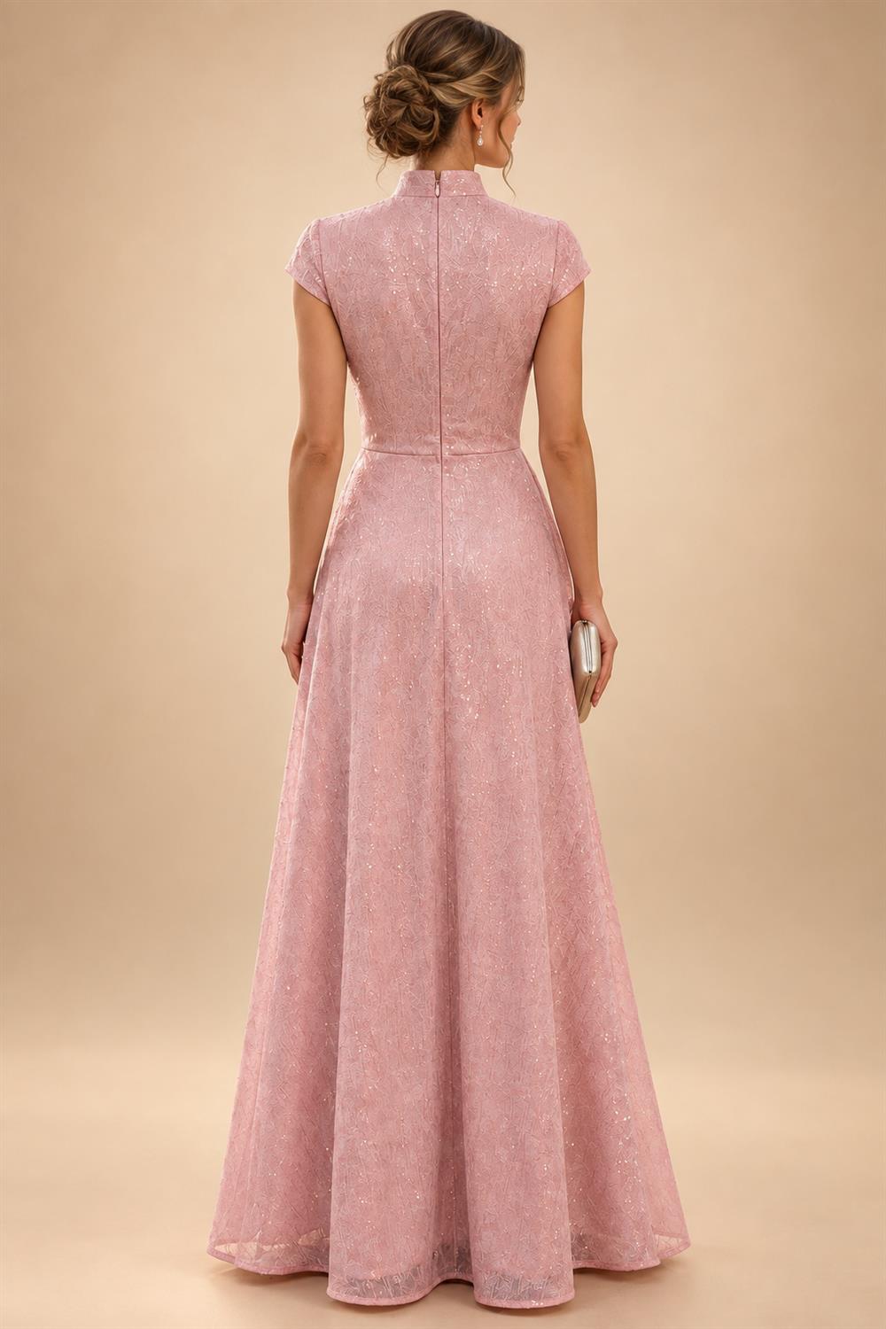 A-Line/Princess V-Neck Chiffon Floor-Length Mother of the Bride & Groom Dresses with Lace Appliques & Ruffles (SHI22501563)