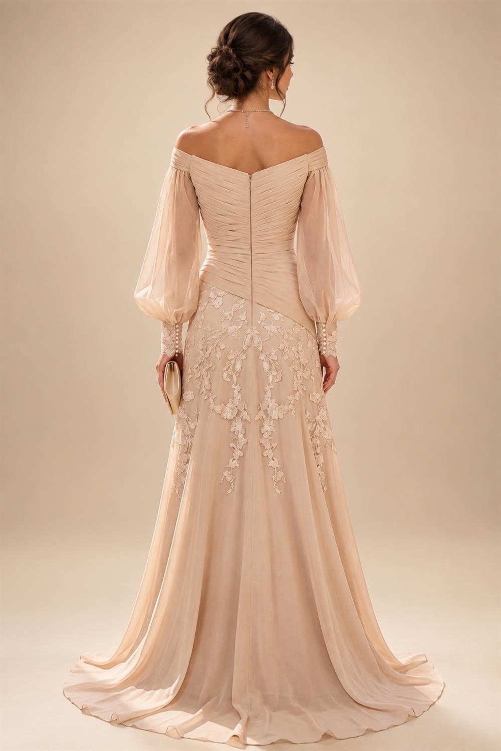 Scoop Neck Chiffon Floor-Length Mother of the Bride & Groom Jumpsuit with Lace Appliques (SHI22501558)