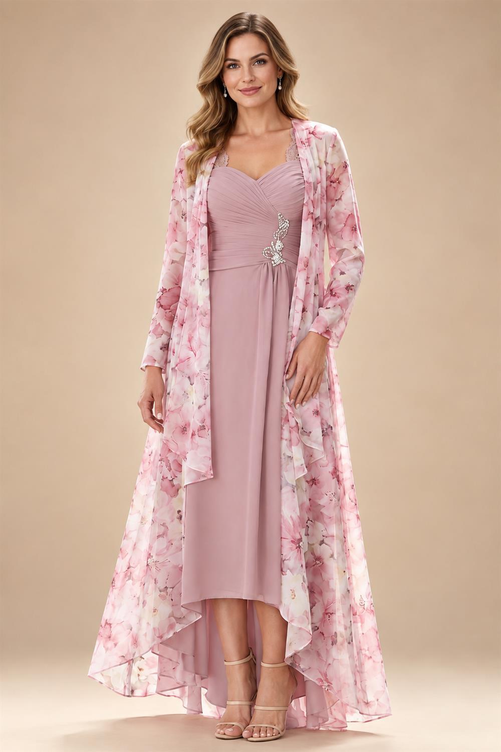 Sheath/Column Scoop Neck Lace Appliques Maxi Mother of the Bride & Groom Dresses with Ruched Waist & Sequin (SHI22501632)