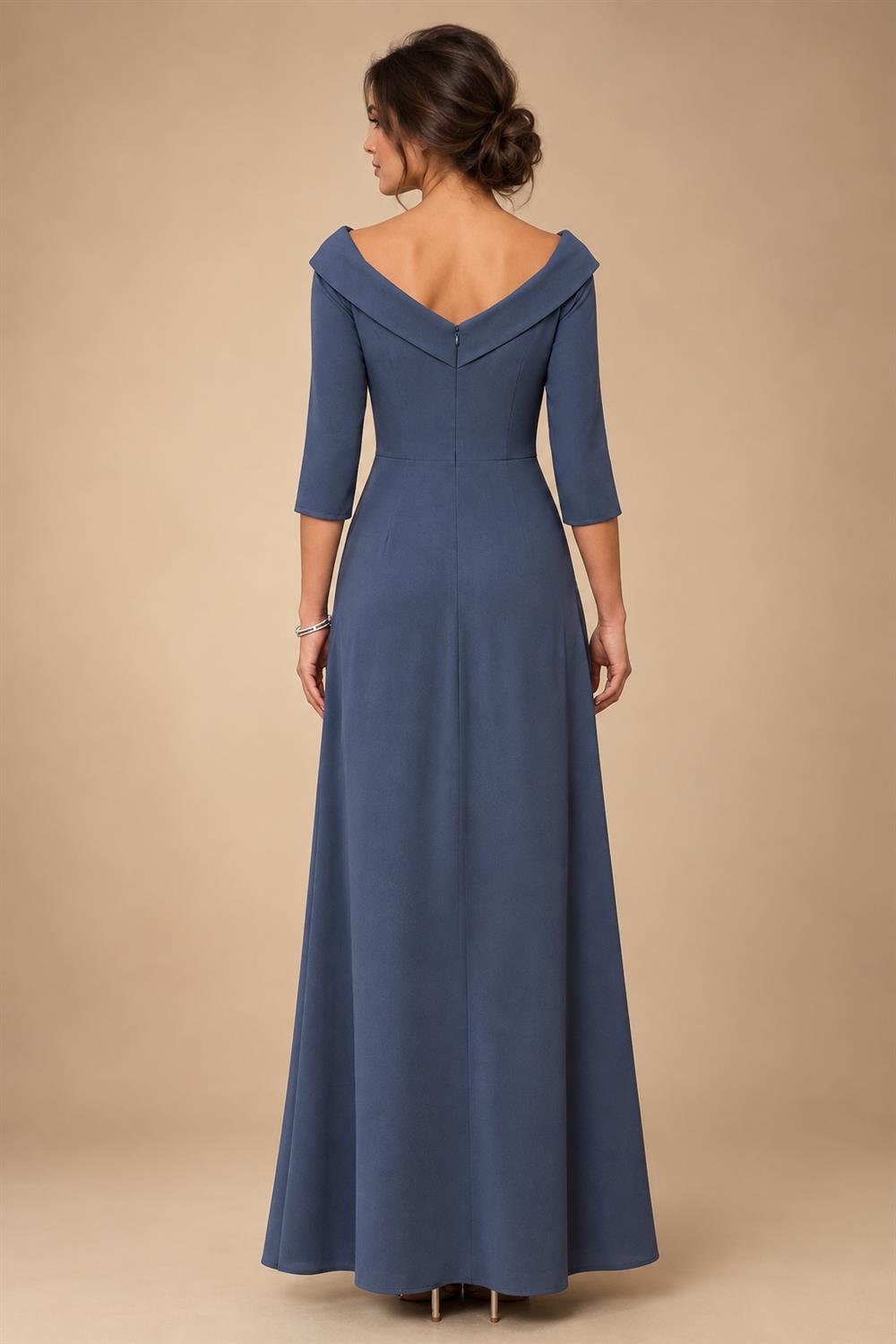 A-Line/Princess Off Shoulder Chiffon Floor-Length Mother of the Bride & Groom Dresses with Lace Appliques & Pleats (SHI22501566)