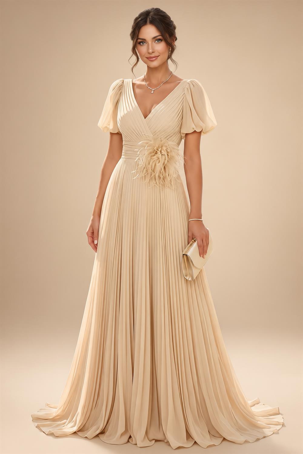 Scoop Neck Chiffon Floor-Length Mother of the Bride & Groom Jumpsuit with Lace Appliques (SHI22501558)