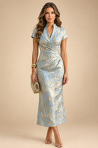 Sheath/Column Scoop Neck Velvet Floor-Length Mother of the Bride & Groom Dresses with Rhinestones (SHI22501640)