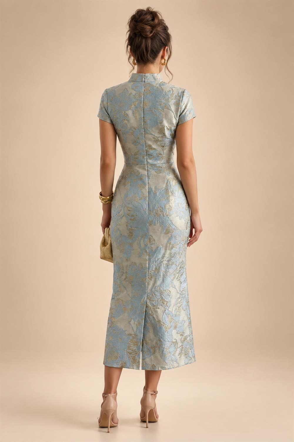 A-Line/Princess V-Neck Chiffon Floor-Length Mother of the Bride & Groom Dresses with Lace Appliques & Ruched Waist (SHI22501678)