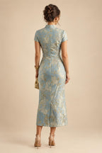 A-Line/Princess V-Neck Velvet Floor-Length Mother of the Bride & Groom Dresses with Ruched Waist (SHI22501614)