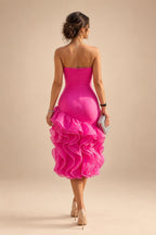 A-Line/Princess Scoop Neck Pleated Satin Evening Dresses with Sequins (SHI22500066)
