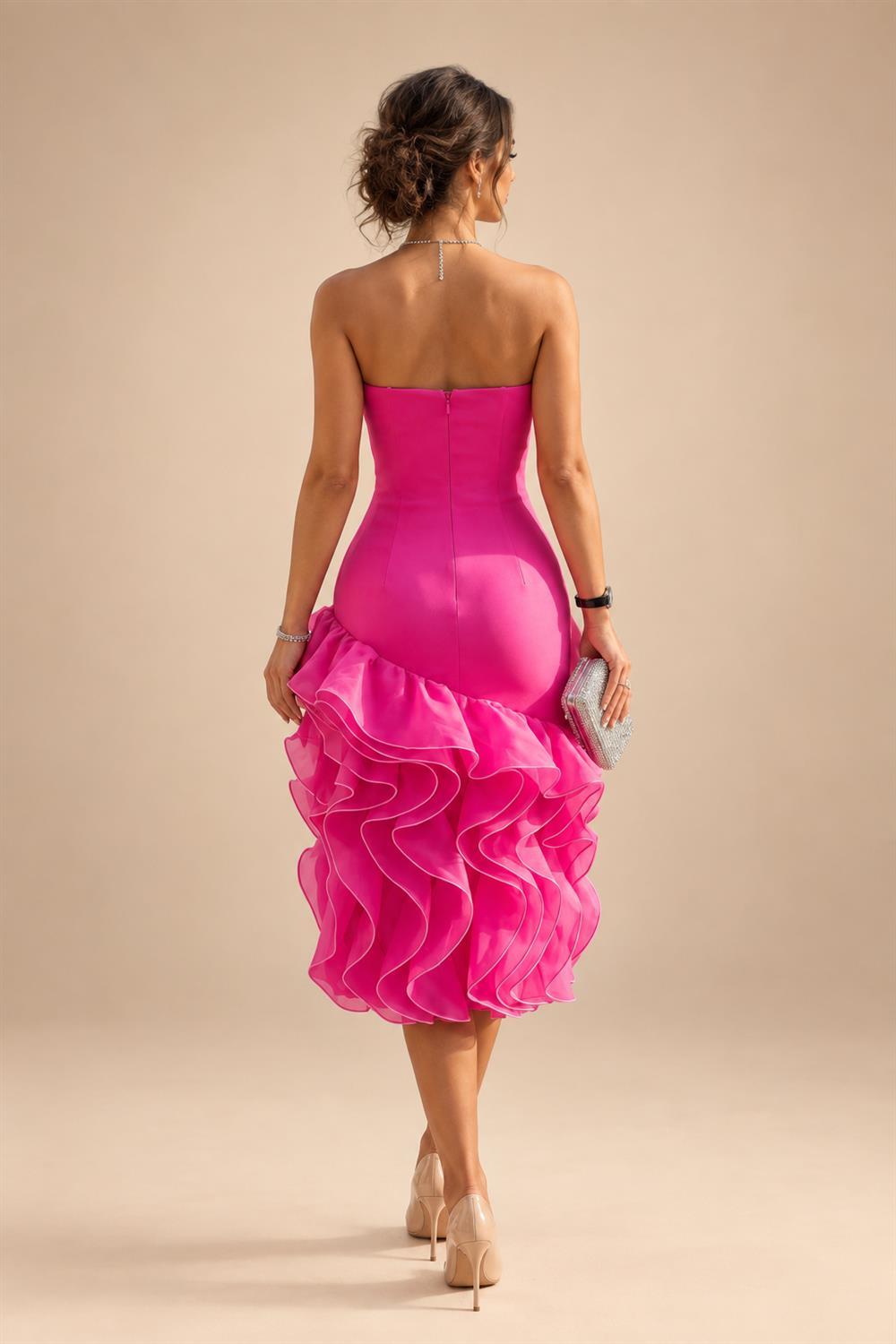 A-Line/Princess Scoop Neck Pleated Satin Evening Dresses with Sequins (SHI22500066)