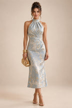 Satin Scoop Neck Mother of the Bride & Groom Dresses with 3D Flower (SHI22500338)