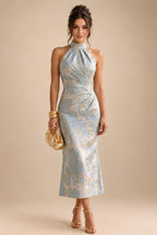 Sheath Floral Jacquard Off Shoulder Mother of the Bride & Groom Dresses with Flower (SHI22500777)