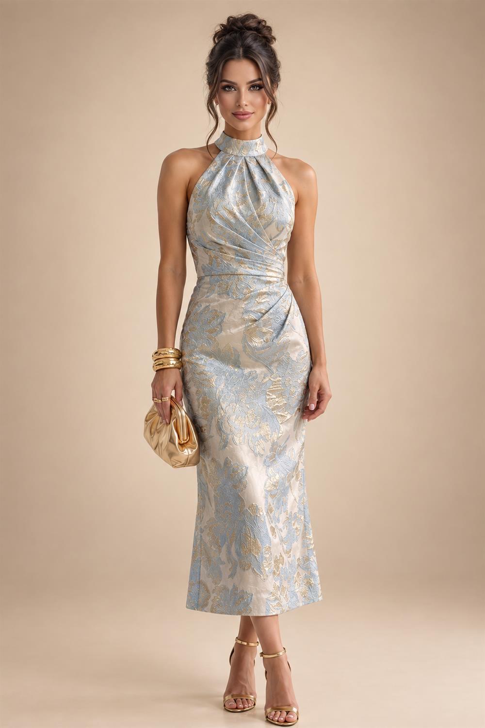 Jacquard A-Line/Princess Strapless Mini Homecoming Dresses with Bow & Pearls (SHI22370329)