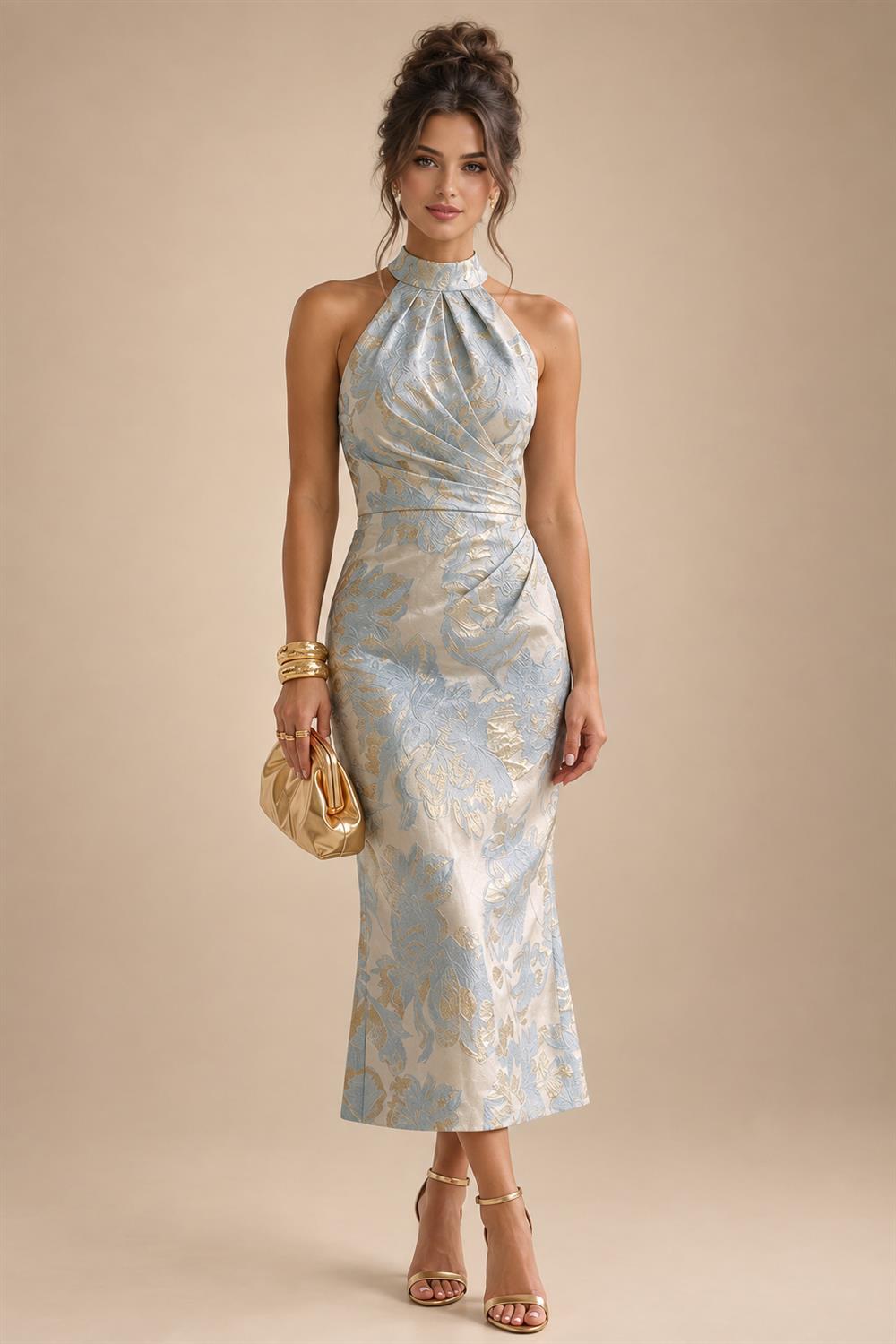 Sheath/Column Scoop Neck Lace Appliques Maxi Mother of the Bride & Groom Dresses with Ruched Waist & Sequin (SHI22501632)