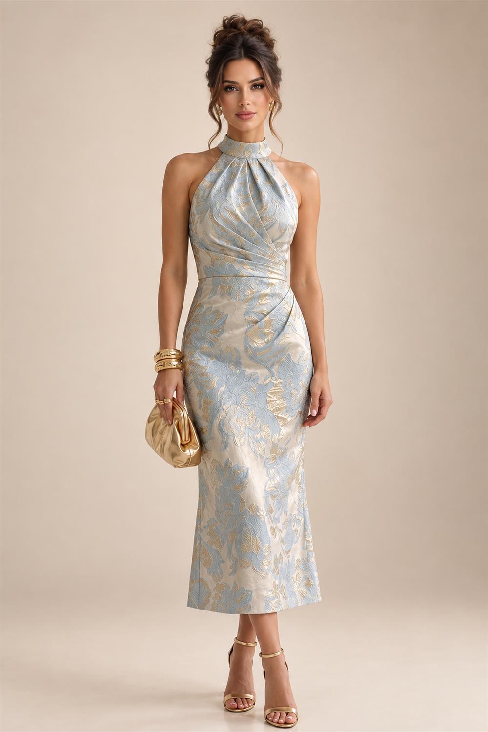 A-Line/Princess Off Shoulder Chiffon Maxi Mother of the Bride & Groom Dresses with Lace Appliques, Rhinestone & Pleats (SHI22501655)