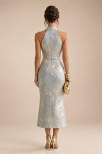 Floral Print A-Line/Princess Scoop Neck Floor-Length Mother of the Bride & Groom Dresses with Pockets (SHI22500916)