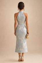 Sheath Chiffon Cape Sleeves Maxi Mother of the Bride & Groom Dresses with Ruched Waist (SHI22500727)