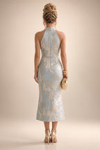 Jacquard A-Line/Princess Strapless Mini Homecoming Dresses with Bow & Pearls (SHI22370329)