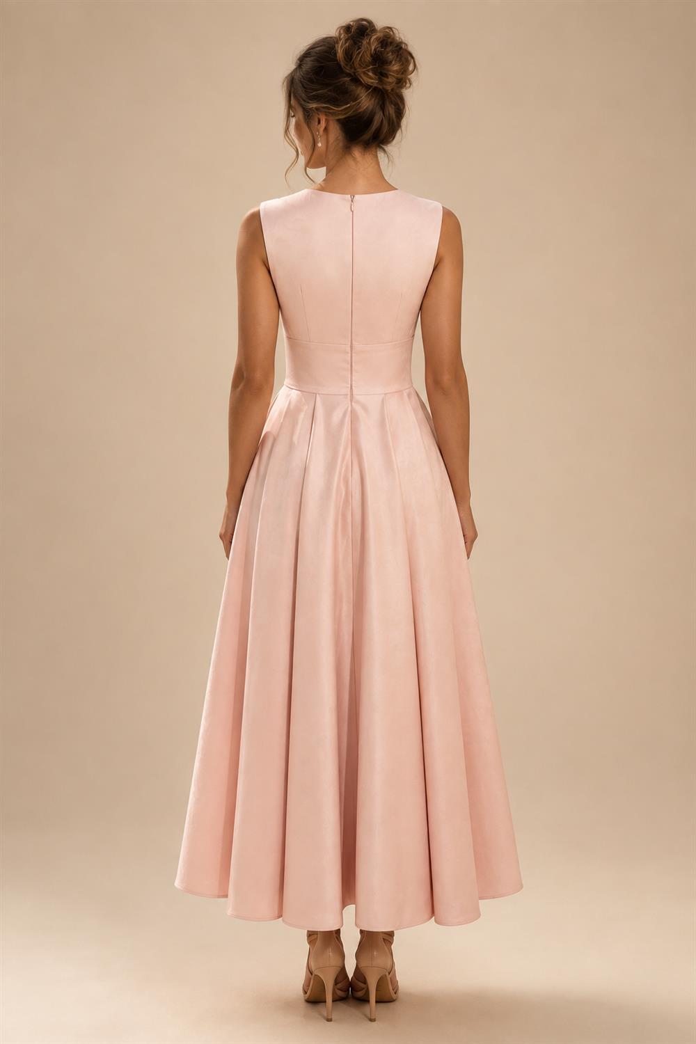 Jacquard Sheath/Column V-Neck Floor-Length Mother of the Bride & Groom Dresses with Ruffles & Ruched Waist (SHI22501060)