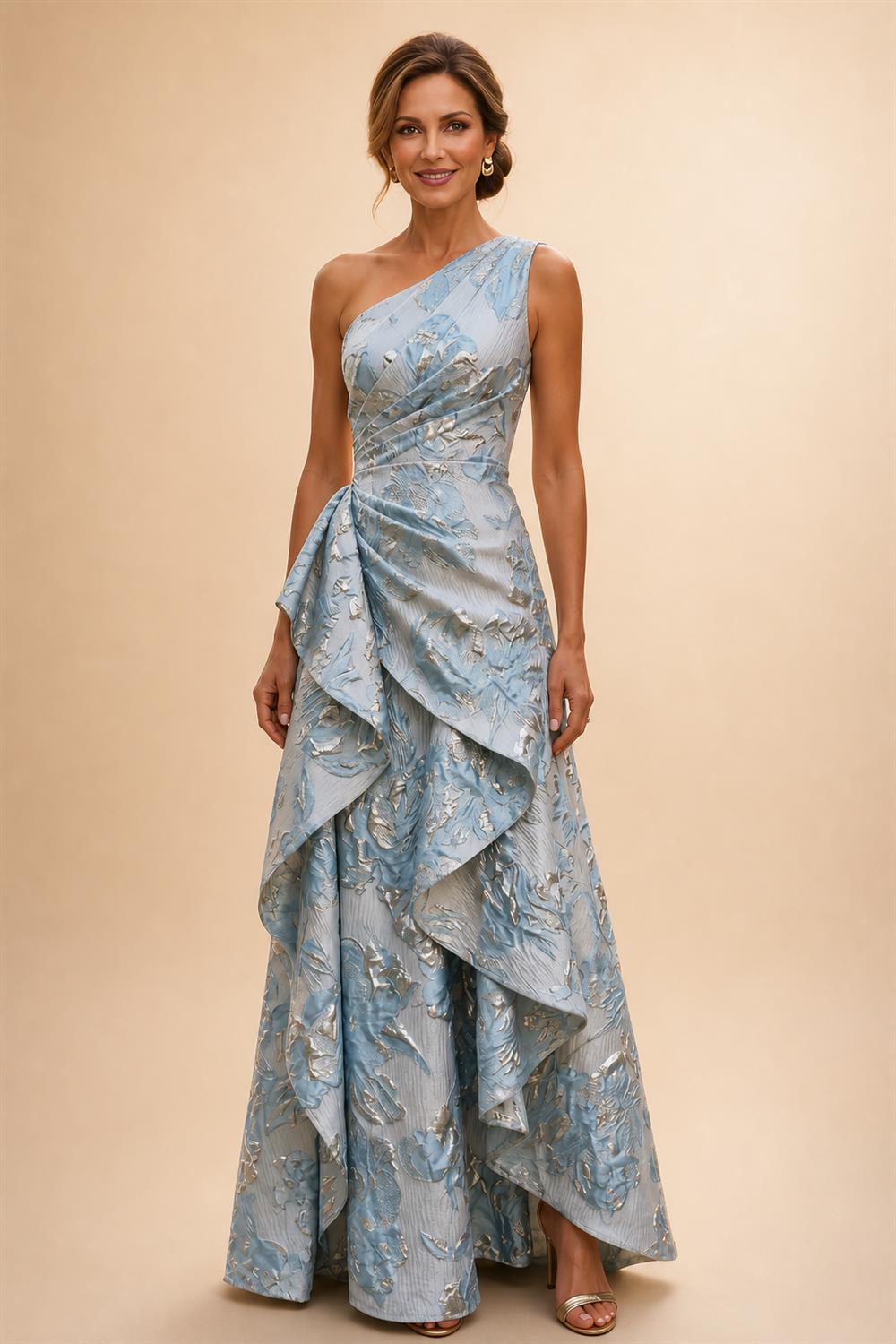 Sheath/Column Off Shoulder Chiffon Floor-Length Mother of the Bride & Groom Dresses with Lace Appliques (SHI22501551)