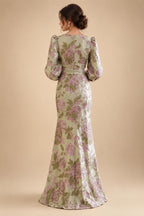 A-Line/Princess One Shoulder Chiffon Floor-Length Mother of the Bride & Groom Dresses with Lace Appliques, Sweep Train & Side Sash (SHI22501663)