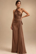 Sheath/Column Scoop Neck Lace Appliques Maxi Mother of the Bride & Groom Dresses with Ruched Waist & Sequin (SHI22501632)