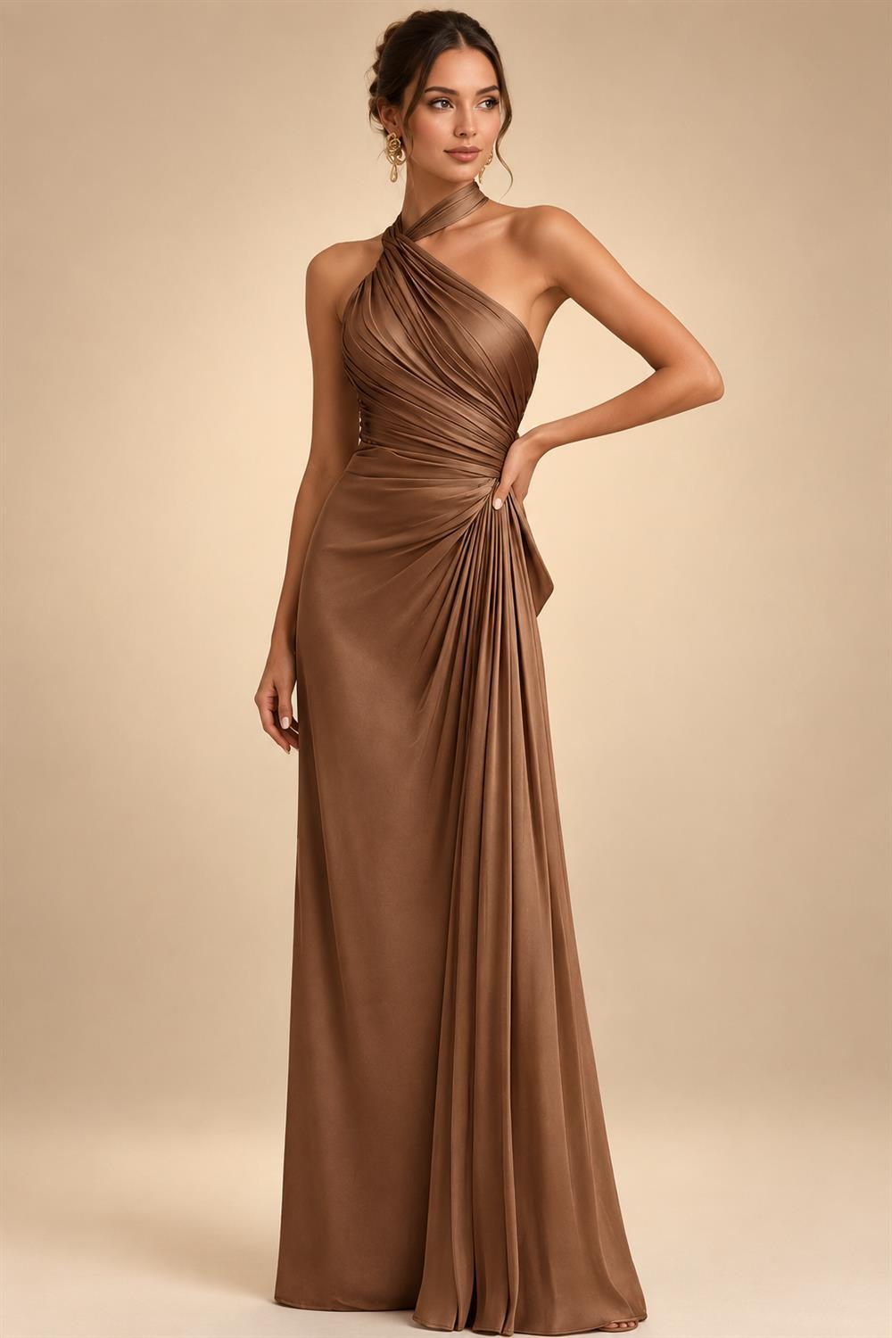Satin A-Line/Princess Spaghetti Straps Short Homecoming Dresses with Ruched Waist (SHI22370238)