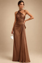 A-Line/Princess V-Neck Velvet Floor-Length Mother of the Bride & Groom Dresses with Ruched Waist (SHI22501614)