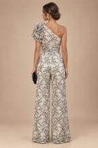 A-Line Chiffon 3/4 Flutter Sleeves Mother of the Bride & Groom Dresses with Beaded Lace Embroidered Bodice (SHI22500645)