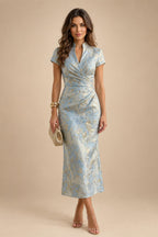 Sequin Bodycon Strapless Short Homecoming Dresses with Corset & Ruched Waist (SHI24200411)