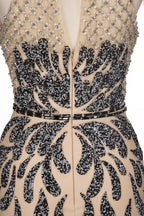 Robes de bal longues sirène à col licou avec motifs pailletés