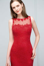 Robes de bal longues jusqu'au sol, coupe sirène, encolure illusion, sans manches, en tulle et dentelle