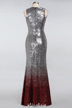 Vestidos de Damas de Honra Sem Mangas, Sensuais, com Lantejoulas de Sereia Glamourosos