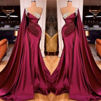 Robe de bal du soir magnifique en perles sirène avec volants