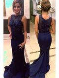 Superbes robes de bal en satin à décolleté en cœur, traîne courte, sans manches, ornées de perles, style sirène