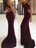 Superbes robes de bal sans manches en crêpe extensible avec appliqué et col en V style sirène