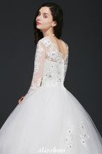 Superbes robes de bal en tulle avec traîne courte pour mariage