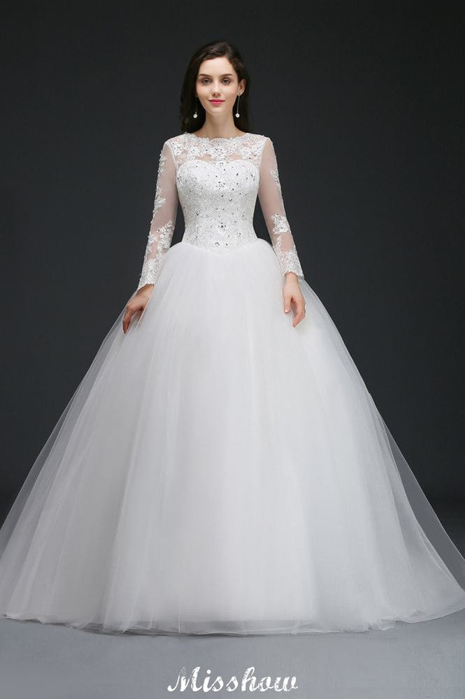 Superbes robes de bal en tulle avec traîne courte pour mariage