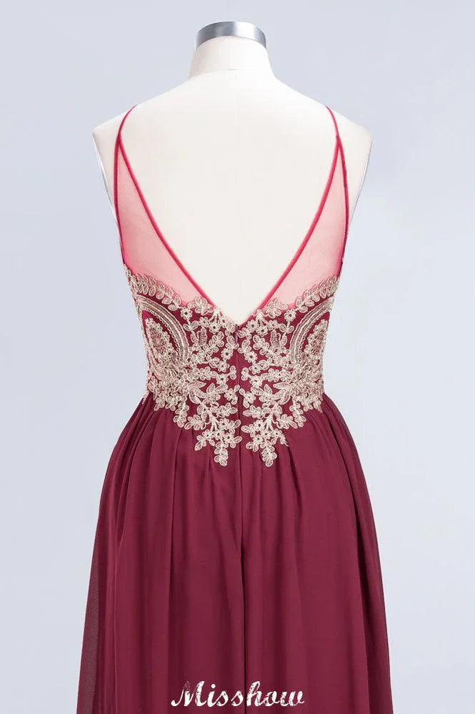 Halter Spaghetti Gold Appliques Swing Dress Sleeveless Tulle Chiffon Evening Maxi Dress