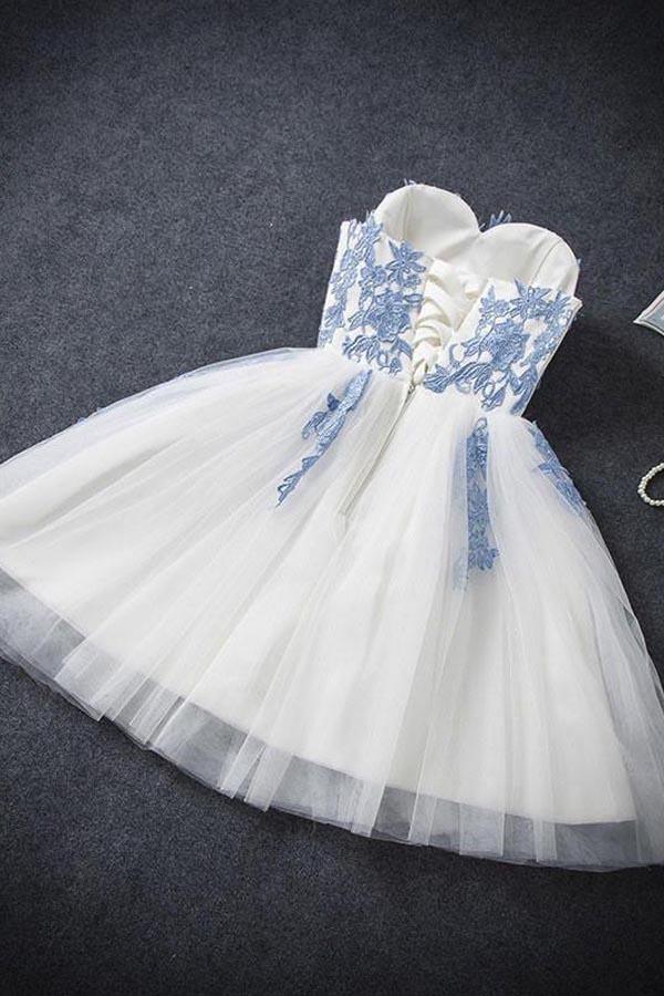 Vestido de Regresso Sexy, Corte em A, Sem Alças, Curto, para Baile, Vestido de Festa