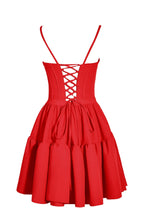 A-line Ruffled Lace-Up Homecoming Dress