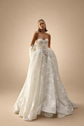 Glamorous Ivory Lace Sweetheart Nec Ball Gown Wedding Dress with Veil ZP120