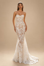 Vintage Ivory High Neck Long Sleeve Lace Backless Ball Gown Wedding Dress ZP131