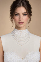 Luxury Ivory Strapless Lace Train Wedding Dress with Scarf ZP140