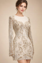 Glamorous Lace Long Sleeves Mermaid Wedding Dress ZP191