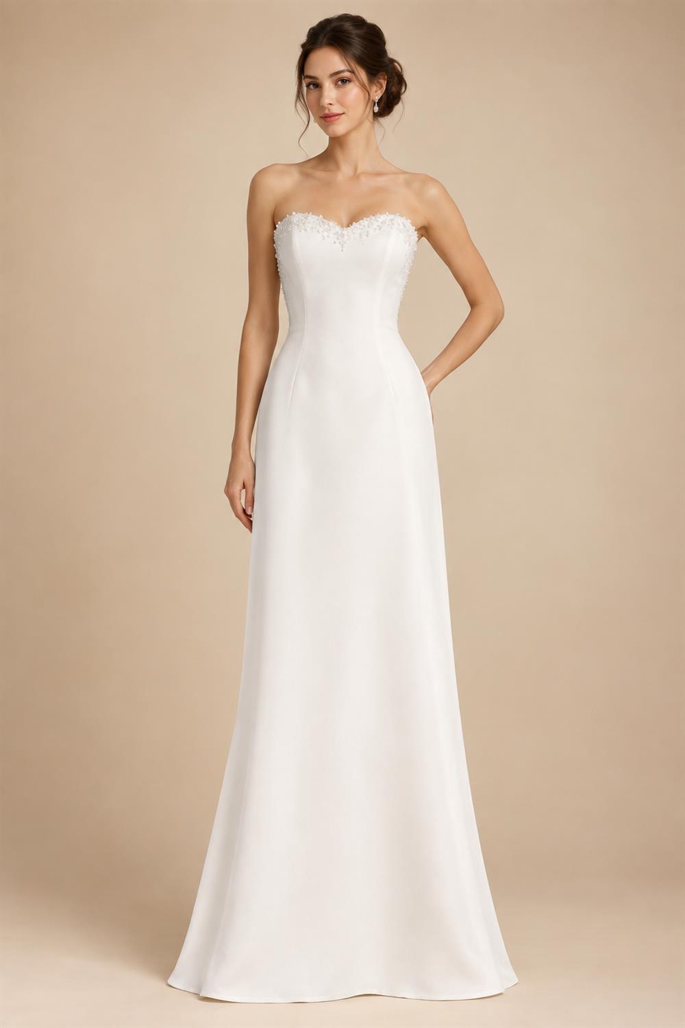 Custom Plus Size Wedding Dress Long Sleeves A Line Lace Applique Gown