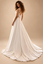 Boho Beach Chiffon Wedding Dress Off Shoulder A Line Customized
