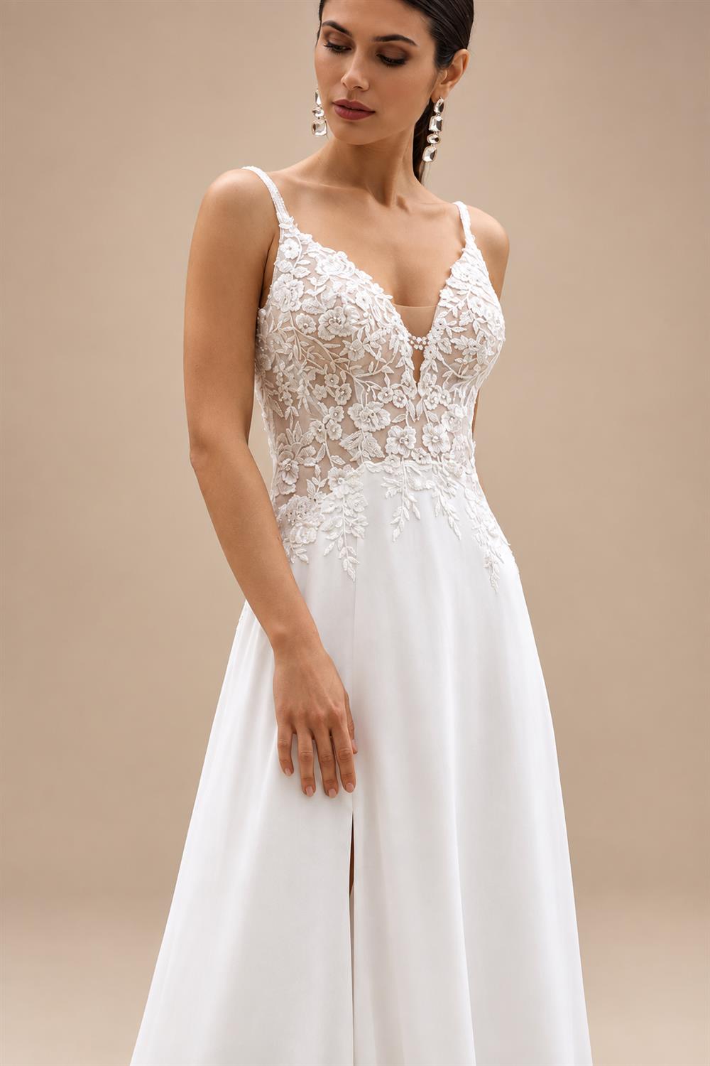 Puffy Long Sleeve Boho Beach Wedding Dresses 2026 Off Shoulder Lace Chiffon V Neck Bridal Gown Customized