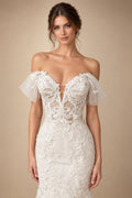 Lace Mermaid Wedding Dress 2025 Sweetheart Off The Shoulder Appliques Bridal Gown Floor Length Customized