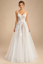 Spaghetti Straps Lace Wedding Dress Open Back Civil Bridal Bohemian Wedding Gowns Vestidos de Nova