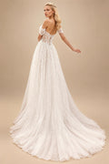 Lace Boho Wedding Dress Off the Shoulder Customized Civil Bridal Beach Wedding Gowns Detachable Sleeves